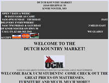 Tablet Screenshot of dutchkountrymarket.com